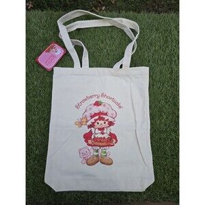 The World Of Strawberry Shortcake Canvas Tote Bag NWT 15”x13”x2.5” Reusable Bag